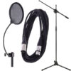 Pop Filter, XLR Cable and Microphone Stand