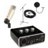 Behringer Um2, C-1, filter, stand & XLR