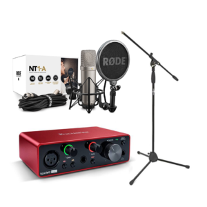 Rode NT1-A , focusrite Scarlett solo 3rd Gen & stand
