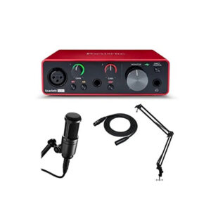 focusrite Scarlett solo , AT2020, Stand & XLR