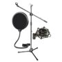 Boom Microphone Stand  , pop filter and  shock mount