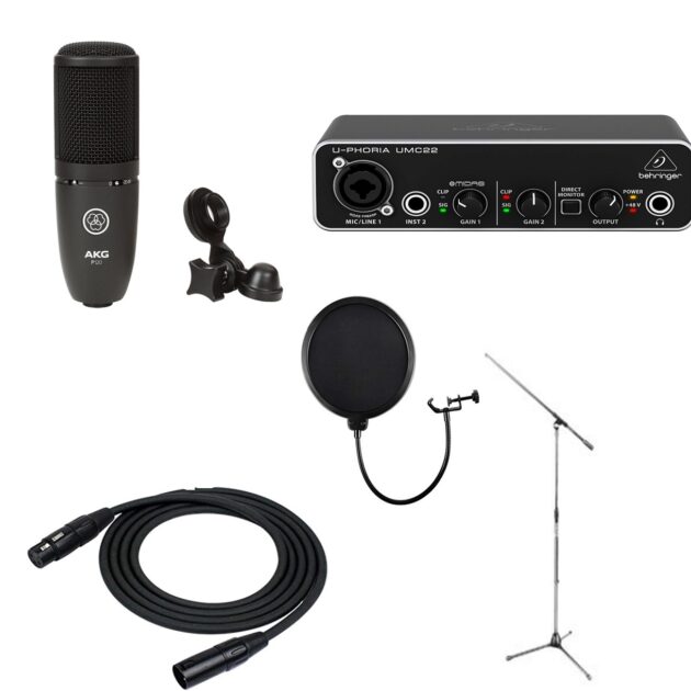 UMC22 ,Akg p120 ,filter ,Stand & Xlr