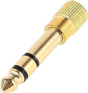 Gold 1/8 3.5mm Female to 6.5mm 1/4 Male Headphone Stereo Audio Jack Adapter Plug