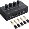 PRO AUDIO  Amplifier 4 Channel Stereo Headphone with 5 Adapter