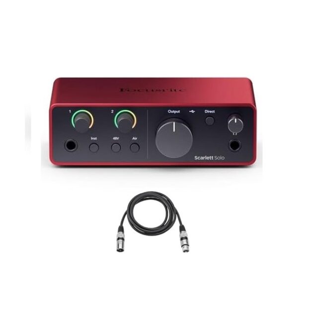 Focusrite Scarlett Solo 4th Gen & Cable
