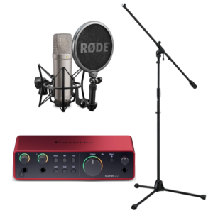 Rode NT1A , Focusrite Scarlett 2i2 4th Generation , Stand