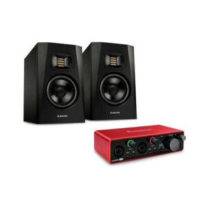 Focusrite Scarlett 2i2 Audio Interface(Soundcard) And The ADAM Audio T5V active studio monitor