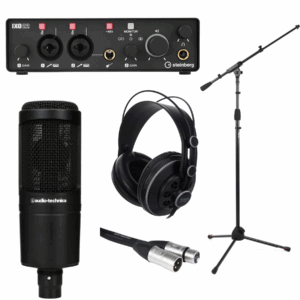 Audio-Technica AT2020, Steinberg IXO 22 Black,Filter, Stand, XLR & Superlux 681b