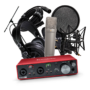 Rode NT1-A , Focusrite 2i2 G3, superlux 681b, boom stand