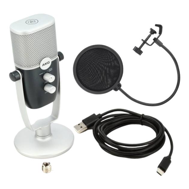 AKG Ara USB Condenser Microphone and pop filter